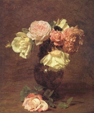 Henri Fantin-Latour White and Pink Roses (nn03)